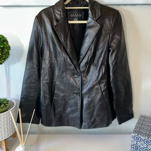 Siena studio black leather jacket